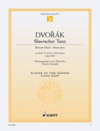 Dvorak Slavonic Dance Op46/8 Gmin Piano Duet Sheet Music Songbook
