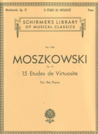 Moszkowski 15 Etudes Virtuositie Op72 Piano Sheet Music Songbook