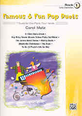 Famous & Fun Pop Duets Book 1 Matz Piano Sheet Music Songbook