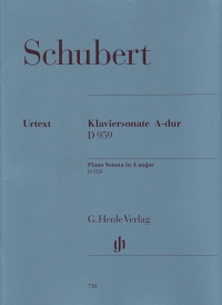Schubert Sonata A D959 Piano Sheet Music Songbook