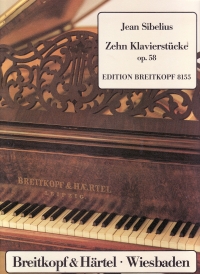 Sibelius 10 Piano Pieces Op58 Sheet Music Songbook