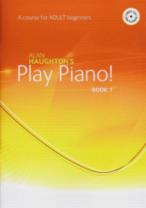 Play Piano Book 1 Haughton Adult Beginners + Cd Sheet Music Songbook