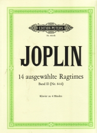 Joplin 14 Selected Ragtimes Vol 2 Piano Duet Sheet Music Songbook