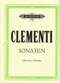 Clementi Sonatas (2) Bb Original 2 Pianos Sheet Music Songbook