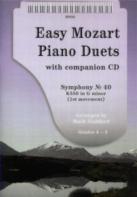 Mozart Easy Mozart Piano Duets Book/cd Sheet Music Songbook