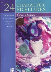 Alexander 24 Character Preludes Piano Sheet Music Songbook