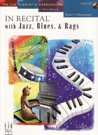 In Recital With Jazz Blues & Rags Book 2 + Audio Sheet Music Songbook