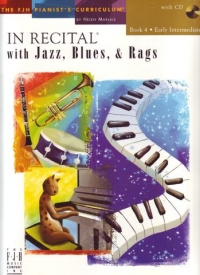 In Recital With Jazz Blues & Rags Book 4 + Audio Sheet Music Songbook