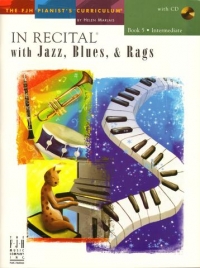 In Recital With Jazz Blues & Rags Book 5 + Audio Sheet Music Songbook