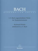 Bach Keyboard Works Attributed To J S Bach Piano Sheet Music Songbook
