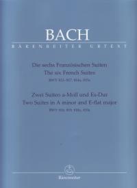 Bach French Suites (6) (bwv812-817; 814a 815a) Sheet Music Songbook