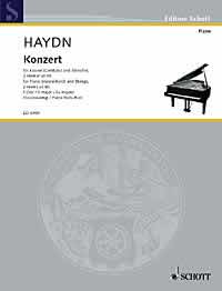 Haydn Piano Concerto In F Hob18/3 Piano Part Sheet Music Songbook