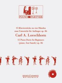 Loeschhorn 15 Duets For Beginners Op86 Duet & Cd Sheet Music Songbook