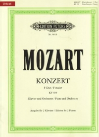 Mozart Concerto No 19 F K459 With Mozart Cadenzas Sheet Music Songbook