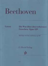 Beethoven Alla Ingharese Die Wut G Op129 Piano Sheet Music Songbook