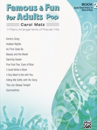 Famous & Fun For Adults Pop Book 2 Matz Piano Sheet Music Songbook