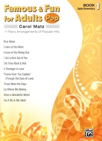 Famous & Fun For Adults Pop Book 1 Matz Piano Sheet Music Songbook