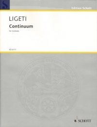 Ligeti Continuum Harpsichord Sheet Music Songbook