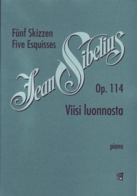 Sibelius 5 Esquisses Op114 Piano Sheet Music Songbook