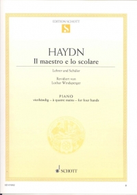 Haydn Il Maestro E Lo Scolare Piano 4 Hands Sheet Music Songbook