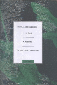 Bach Chaconne Two Pianos Four Hands Sheet Music Songbook