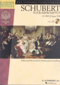 Schubert Impromptus (4) Op90 D899 Piano + Cd Sheet Music Songbook
