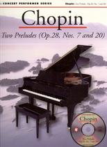 Chopin 2 Preludes (op28) Concert Performer Book/cd Sheet Music Songbook
