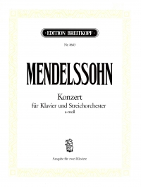 Mendelssohn Concerto A Min Piano Duet Sheet Music Songbook