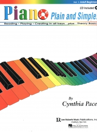 Piano Plain & Simple Vol 1 Pace Adult Beginners+cd Sheet Music Songbook