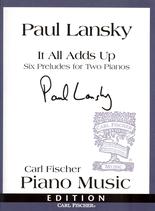 Lansky It All Adds Up 6 Preludes 2 Pianos Sheet Music Songbook