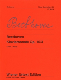 Beethoven Sonata Op10 No 3 D Kohler Oppitz Piano Sheet Music Songbook