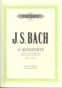 Bach Concertos Based On Works By Various Masters Sheet Music Songbook