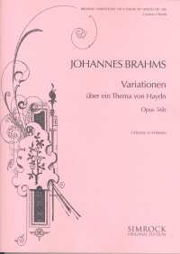 Brahms Variations On A Theme By Haydn 2 Pianos Sheet Music Songbook
