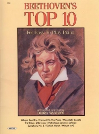 Beethovens Top 10 For Easy To Play Piano Wanless Sheet Music Songbook