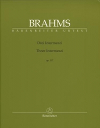Brahms Intermezzi (3) Op117 Urtext Piano Sheet Music Songbook