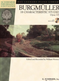 Burgmuller 18 Characteristic Studies Op109 Bk & Cd Sheet Music Songbook