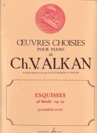 Alkan Esquisses 48 Motifs Op63 Vol 4 Piano Sheet Music Songbook