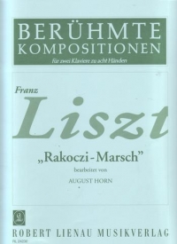Liszt Rakoczi March 2 Pianos 8 Hands Sheet Music Songbook