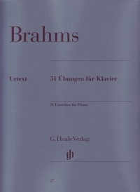 Brahms 51 Exercises For Piano Sheet Music Songbook