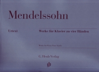 Mendelssohn Works For Piano Four Hands Sheet Music Songbook