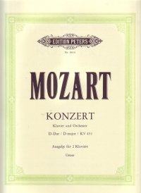 Mozart Piano Concerto No 16 D K451 2 Pianos Sheet Music Songbook