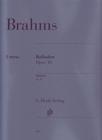 Brahms Ballades Op10 Piano Solo Sheet Music Songbook