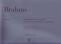 Brahms Symphonies Nos 1 & 2 For 1 Piano 4 Hands Sheet Music Songbook