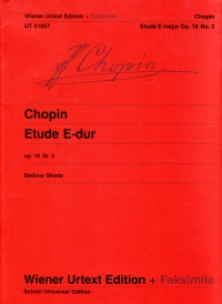 Chopin Etude Op10 No 3 E Piano Solo Sheet Music Songbook