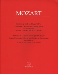 Mozart Fantasie Gmin & Fugue G 2 Pianos Sheet Music Songbook