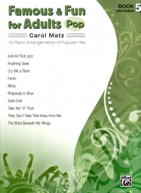 Famous & Fun For Adults Pop Book 5 Matz Piano Sheet Music Songbook