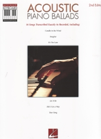 Acoustic Piano Ballads Keyboard Recorded Versions Sheet Music Songbook
