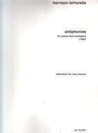 Birtwistle Antiphonies 2 Pianos 4 Hands Sheet Music Songbook