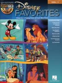 Beginning Piano Solo Play Along 01 Disney Favorit Sheet Music Songbook