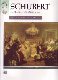Schubert Impromptus Op90 Piano Book & Cd Sheet Music Songbook